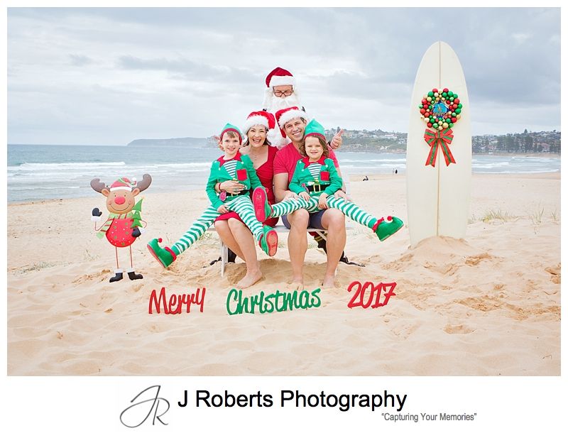 Aussie Santa Photos at Long Reef Beach 